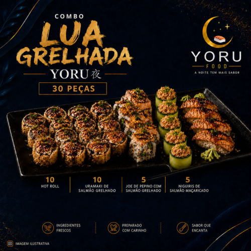 Combo Lua Grelhada - 30 Peças