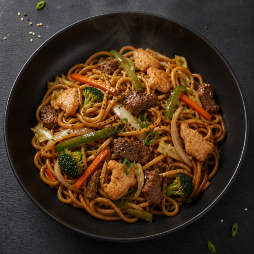 Yakisoba Misto - Carne e Frango (500G)