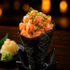 Temaki Salmão 100% Com Cream Cheese